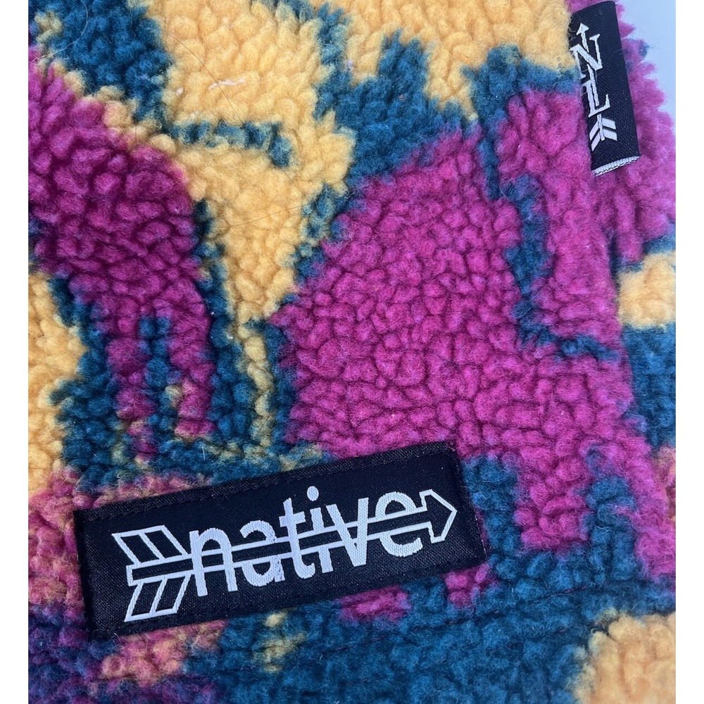 Native Language Co. Animal Camo Sherpa Shorts Multicolor Size Small - Picture 3 of 5